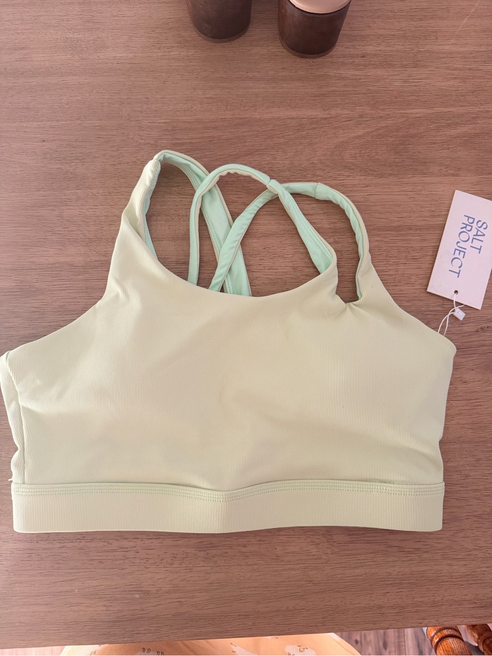 Salt Project Mint Green Double Strap Sports Bra Size M